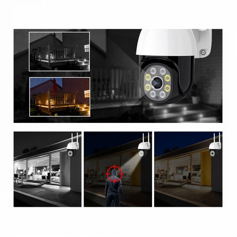 Camera De Supraveghere Wifi, Moderna, Usor De Folosit, 12v2a, 2.4g, 802.11b/g/n, Aplicatie Pentru Supraveghere, Alb