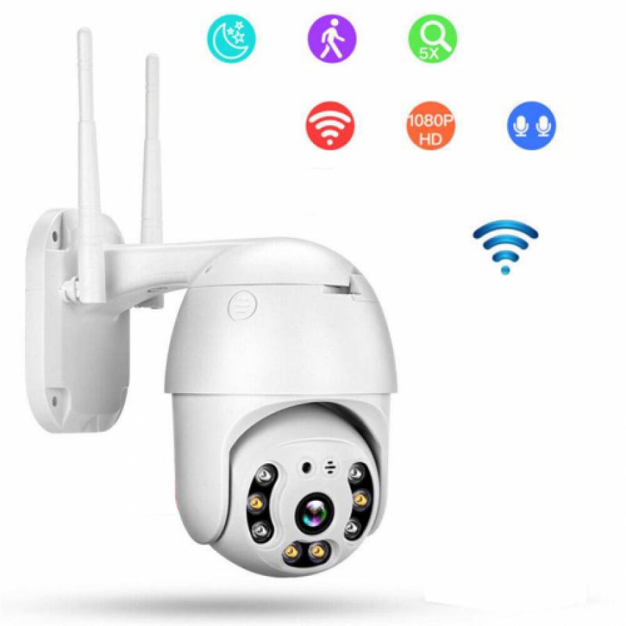 Camera KlaussTech De Supraveghere Wifi, Moderna, Usor De Folosit, 12v2a, 2.4g, Aplicatie Pentru Supraveghere, Ip66, Alb