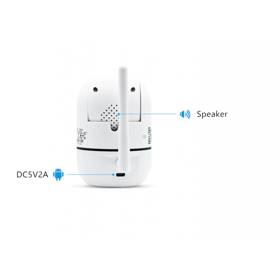 Camera Klausstech De Supraveghere Wireless, Conectivitate Wi-fi, Rezolutie 1280 X 720p, Unghi De Vizualizare 90°, Compatibila Android & Ios, Design Modern, Alb