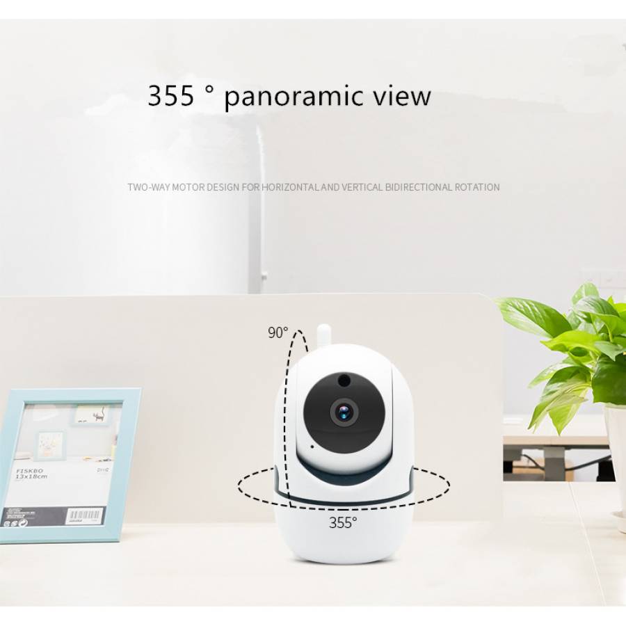 Camera Klausstech De Supraveghere Wireless, Conectivitate Wi-fi, Rezolutie 1280 X 720p, Unghi De Vizualizare 90°, Compatibila Android & Ios, Design Modern, Alb