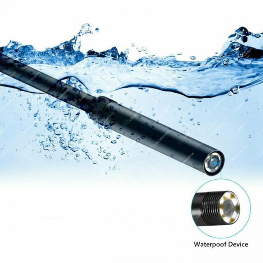 Camera Video Tip Endoscop Klausstech, Diametru 7 Mm, Waterproof, Lungime Cablu 10 M, Lumina Led, Unghi Vizualizare 67°, Compatibil Ios, Android & Pc, Design Modern, Negru