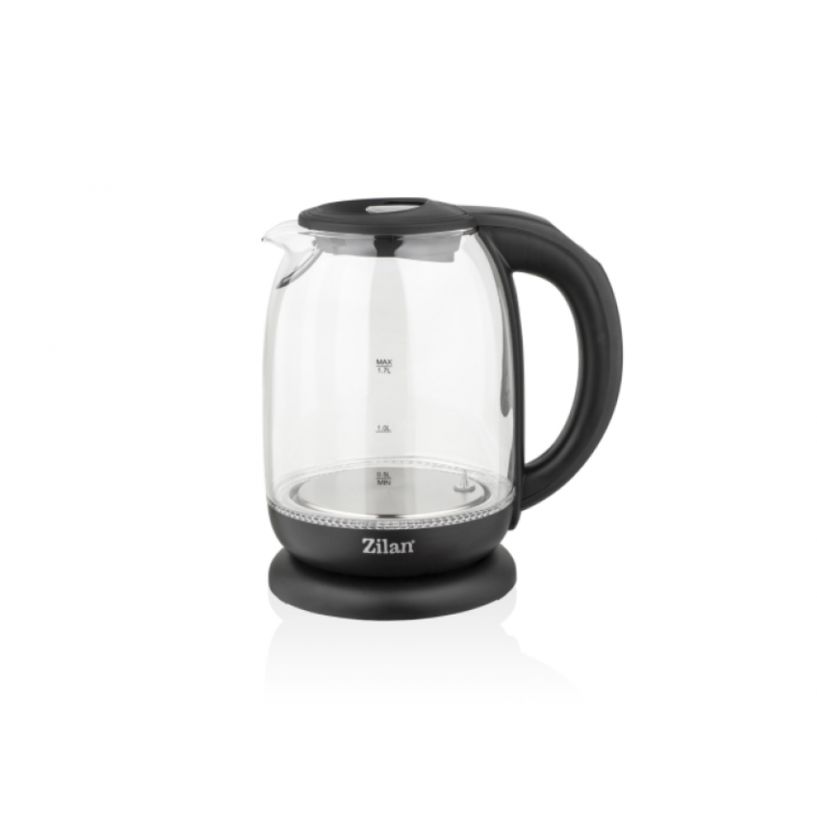 Cana Electrica, Capacitate 1.7l, Putere 2200w, Iluminare Led, Maner Ergonomic, Indicator Nivel Apa, Temperatura Reglabila, Negru