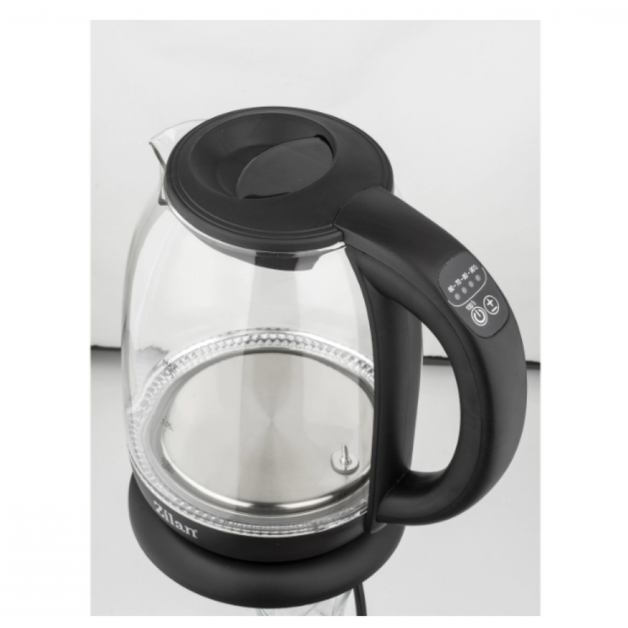 Cana Electrica, Capacitate 1.7l, Putere 2200w, Iluminare Led, Maner Ergonomic, Indicator Nivel Apa, Temperatura Reglabila, Negru