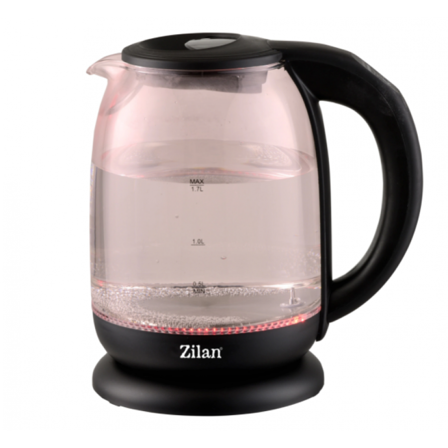 Cana Electrica, Capacitate 1.7l, Putere 2200w, Iluminare Led, Maner Ergonomic, Indicator Nivel Apa, Temperatura Reglabila, Negru