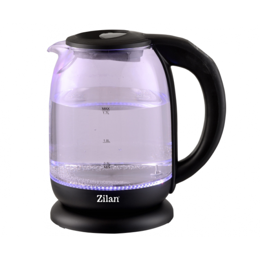 Cana Electrica, Capacitate 1.7l, Putere 2200w, Iluminare Led, Maner Ergonomic, Indicator Nivel Apa, Temperatura Reglabila, Negru