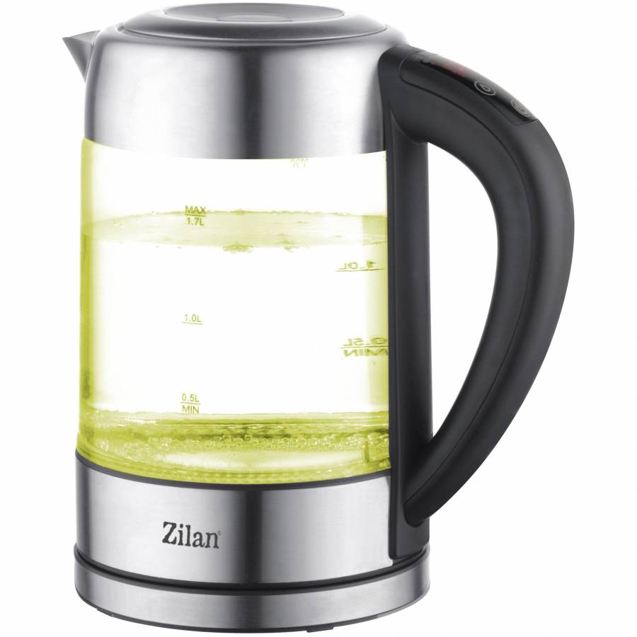Cana Electrica, Digitala, Capacitate 1.7l, Putere 2200w, Iluminare Led, Maner Ergonomic, Indicator Nivel Apa, Temperatura Reglabila, Negru/argintiu