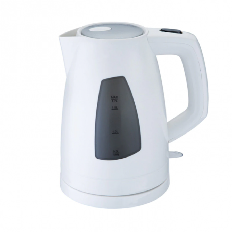 Cana Fierbator De 1.7 L, Putere 2200w, On / Off Cu Led, Talpa De Inox, 220-240 V/50-60 Hz, Cana Detasabila, Gradaj, Culoare Alb