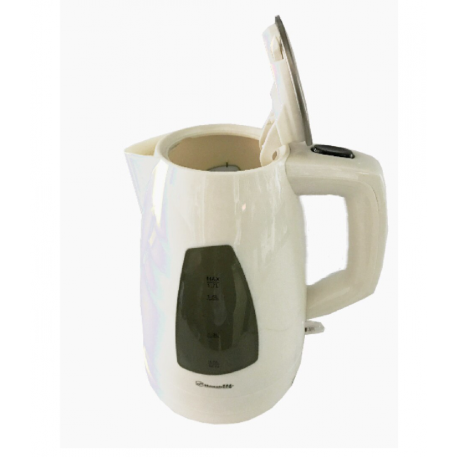 Cana Fierbator De 1.7 L, Putere 2200w, On / Off Cu Led, Talpa De Inox, 220-240 V/50-60 Hz, Cana Detasabila, Gradaj, Culoare Alb