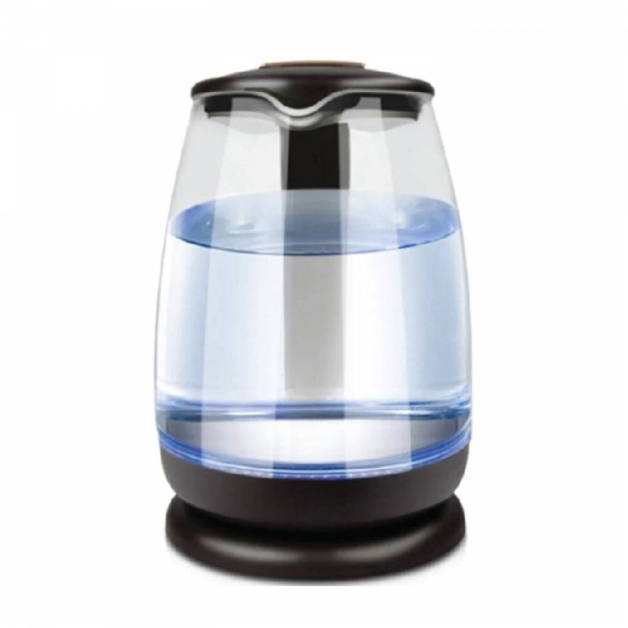 Cana Fierbator Din Sticla, Capacitate De 2l, Putere 2000w, Maner Ergonomic, Baza Rotativa La 360 De Grade, Design Compact Si Ergonomic, Simplu De Folosit, Negru