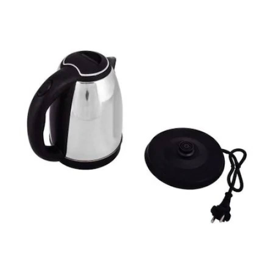 Cana Fierbator, Inox, 1500w, Capacitate De 2 L, Declansare Automata, Buton On/off, Buton Deschidere Capac, Indicator Nivel Apa, Argintiu/negru