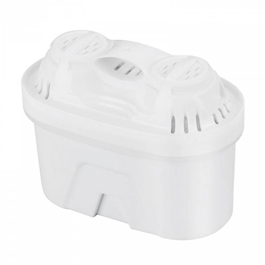 Cana Filtrare Apa Klausstech, Capacitate Totala 2,6 L, Indicator Schimbare Filtru, Capac Glisant, Capacitate Apa Filtrata 1,4 L, Design Clasic, Alb