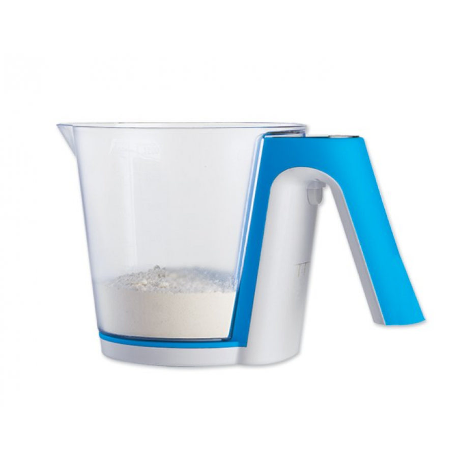 Cantar De Bucatarie, Digital, Cana Gradata, Display Lcd, Functie De Tara, Oprire Automata, Capacitate 2kg, Precizie 1gr, Albastru