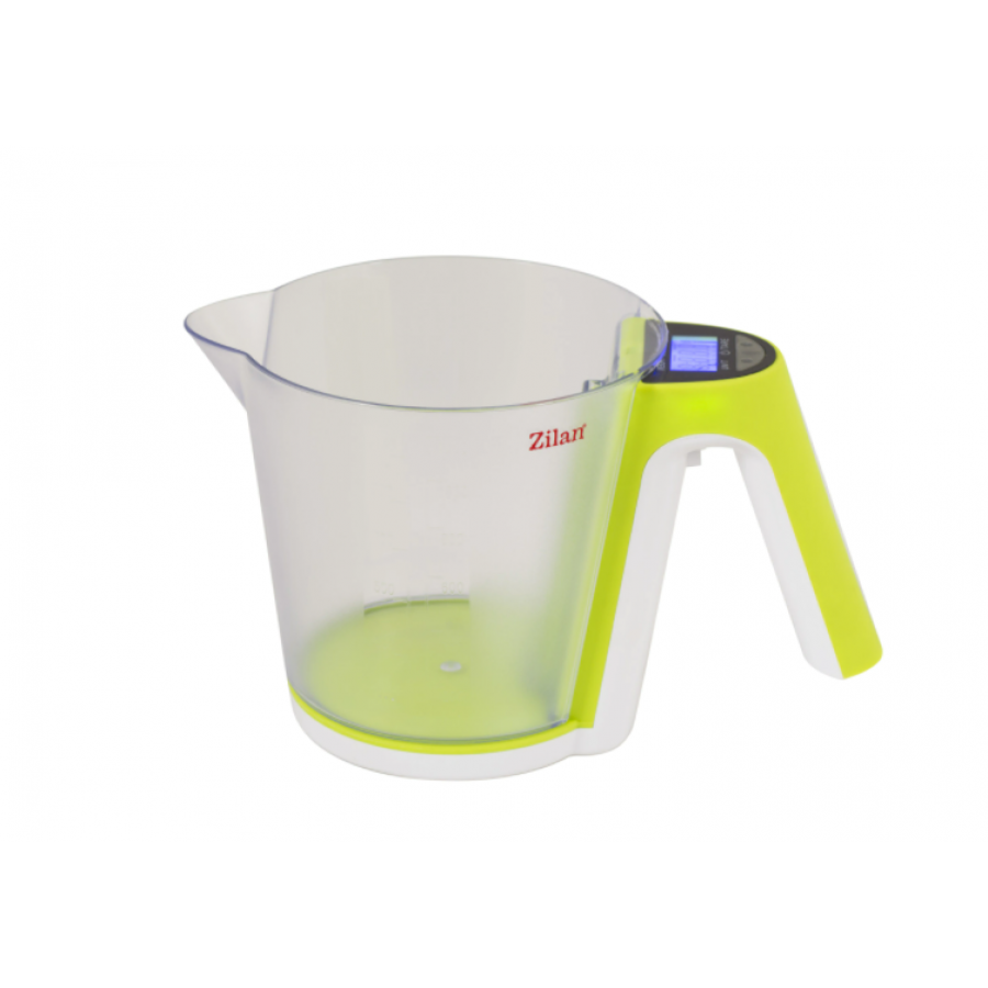 Cantar De Bucatarie, Digital, Cana Gradata, Display Lcd, Functie De Tara, Oprire Automata, Capacitate 2kg, Precizie 1gr, Verde