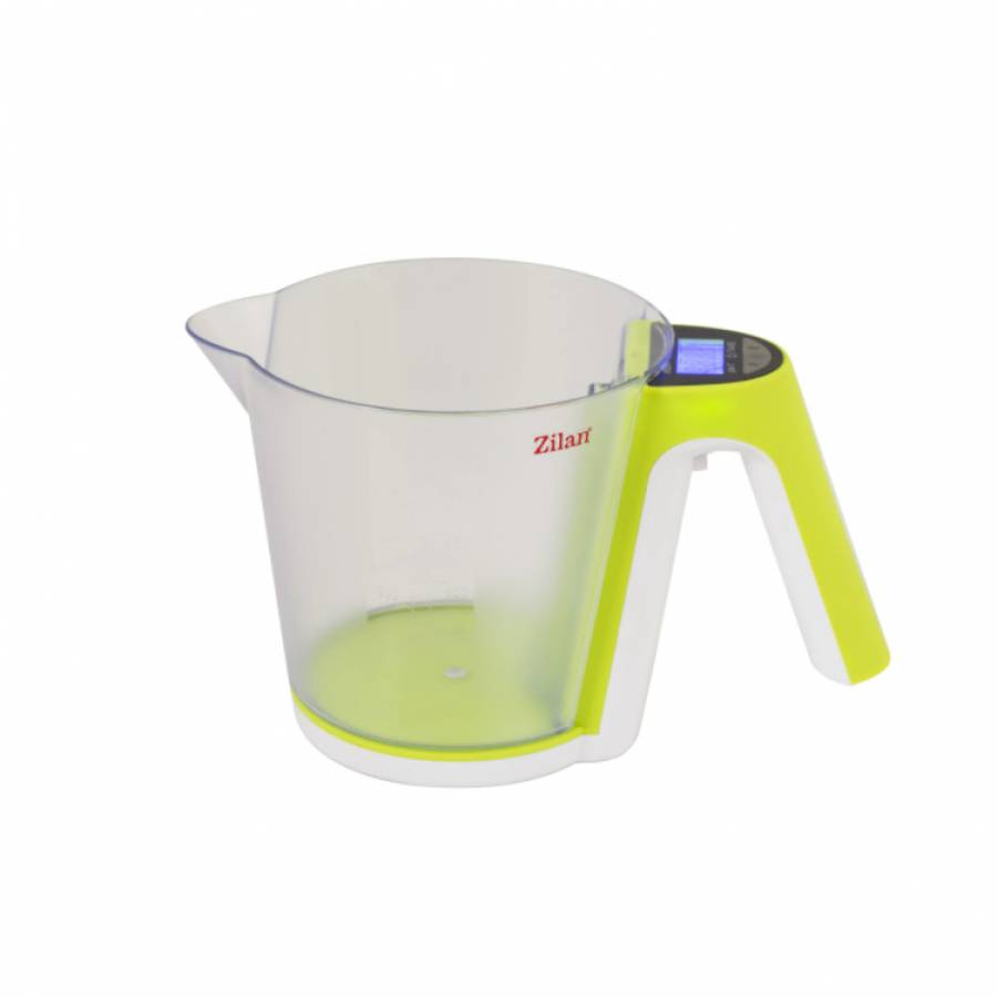 Cantar Digital Profesional Stil Cana Gradata, Display Lcd, Functie De Tara, Oprire Automata, Capacitate 2kg, Precizie 1gr, Alb/verde