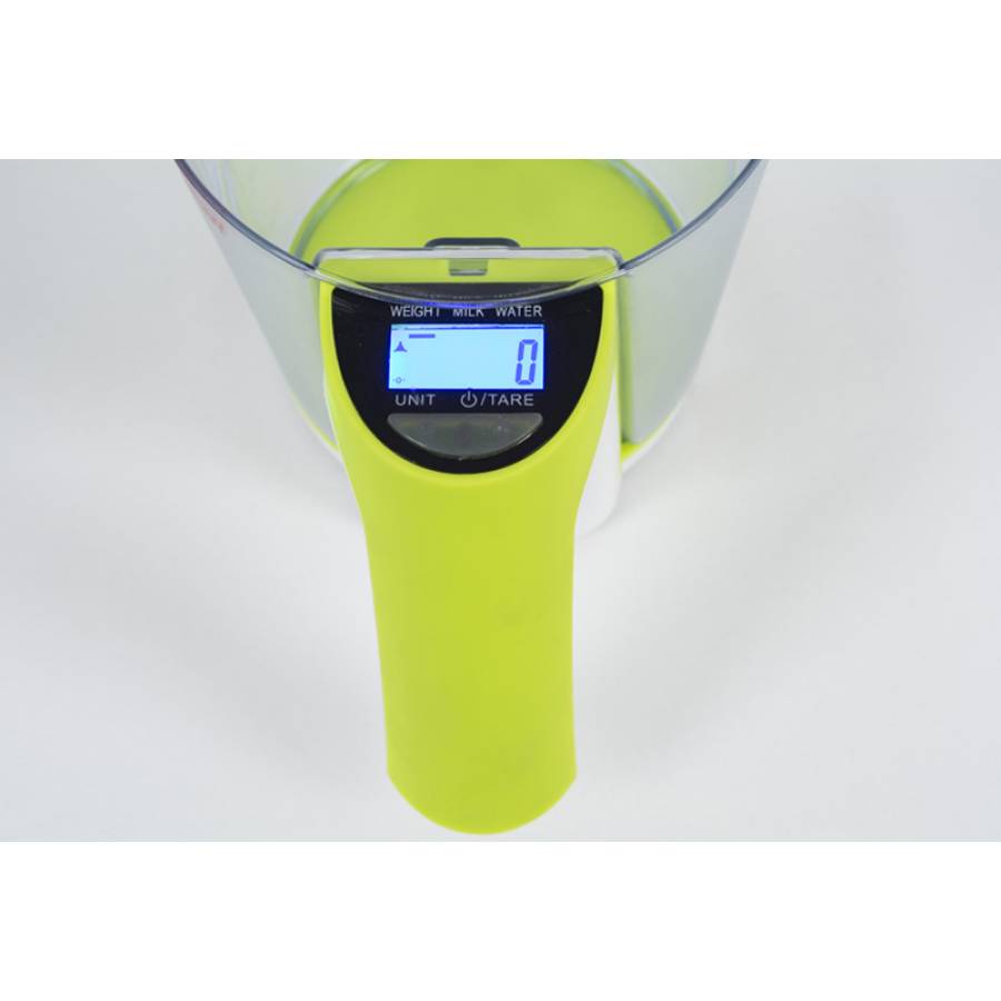 Cantar Digital Profesional Stil Cana Gradata, Display Lcd, Functie De Tara, Oprire Automata, Capacitate 2kg, Precizie 1gr, Alb/verde