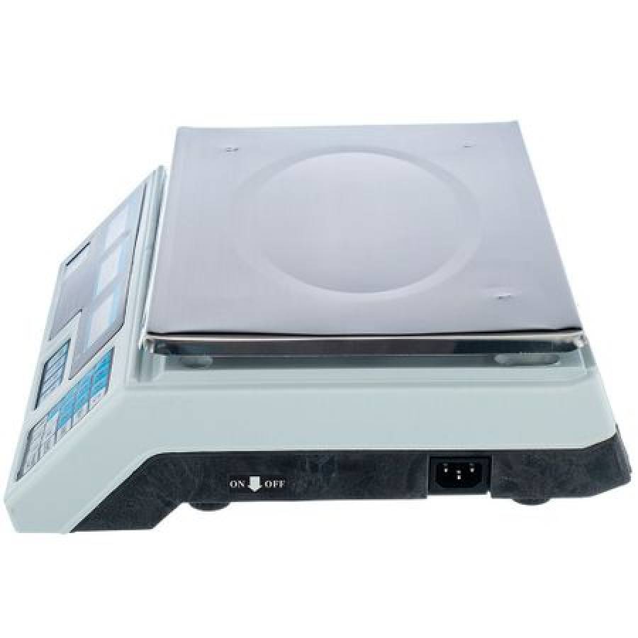 Cantar Electronic Comercial Klausstech, Afisaj Dublu, Masa Maxima Suportata 40 Kg, Afisaj Lcd, Indicator Nivel Baterie, Negru