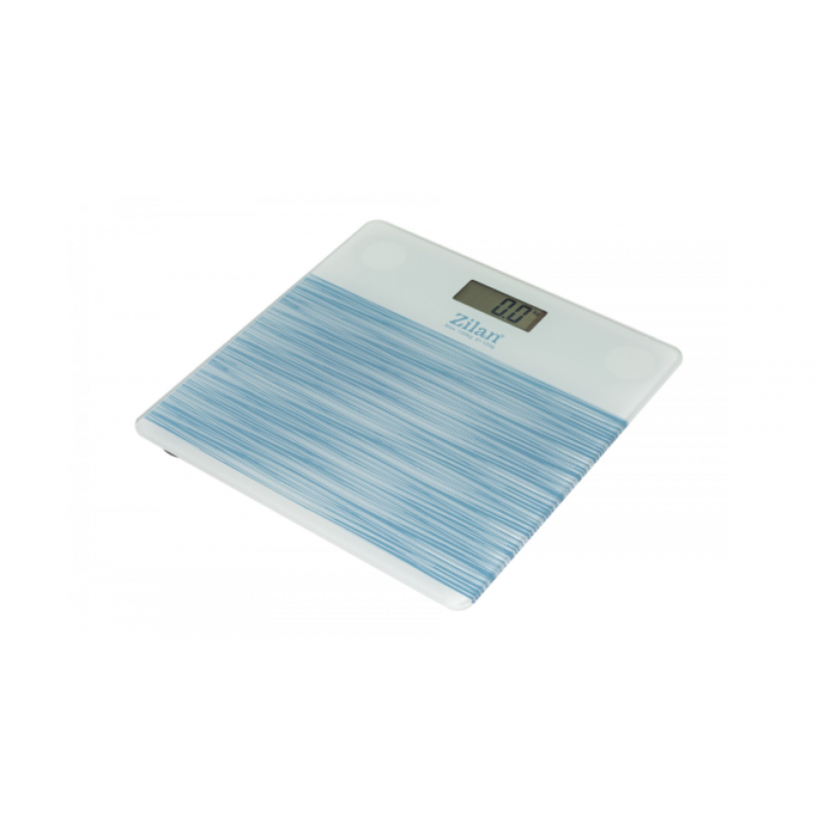 Cantar Electronic Corporal, Platforma Din Sticla, Suporta 150kg, Afisaj Digital, Afisaj Lcd, Functie Resetare, Oprire Automata, Alb/albastru