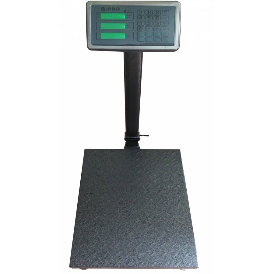 Cantar Electronic Cu Platforma Din Otel Inoxidabil, 500kg, Brat Pliabil, Gri