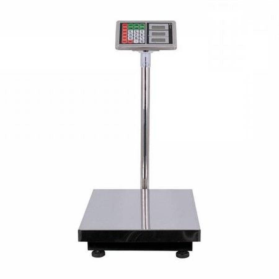 Cantar Electronic Cu Platforma Klausstech, Capacitate 500 Kg, Afisaj Lcd, Acumulator Si Platan Din Inox, Design Ergonomic