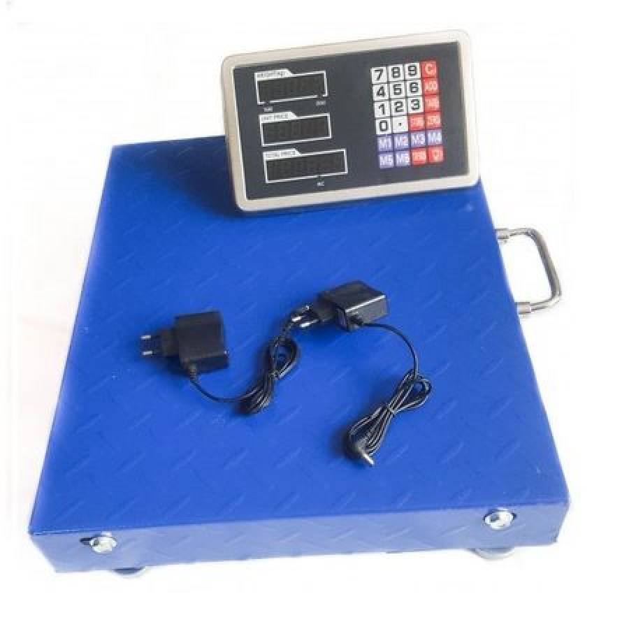 Cantar Electronic Cu Platforma Wi-fi Klausstech, Capacitate Maxima 350 Kg , Display Lcd , Modern , Albastru