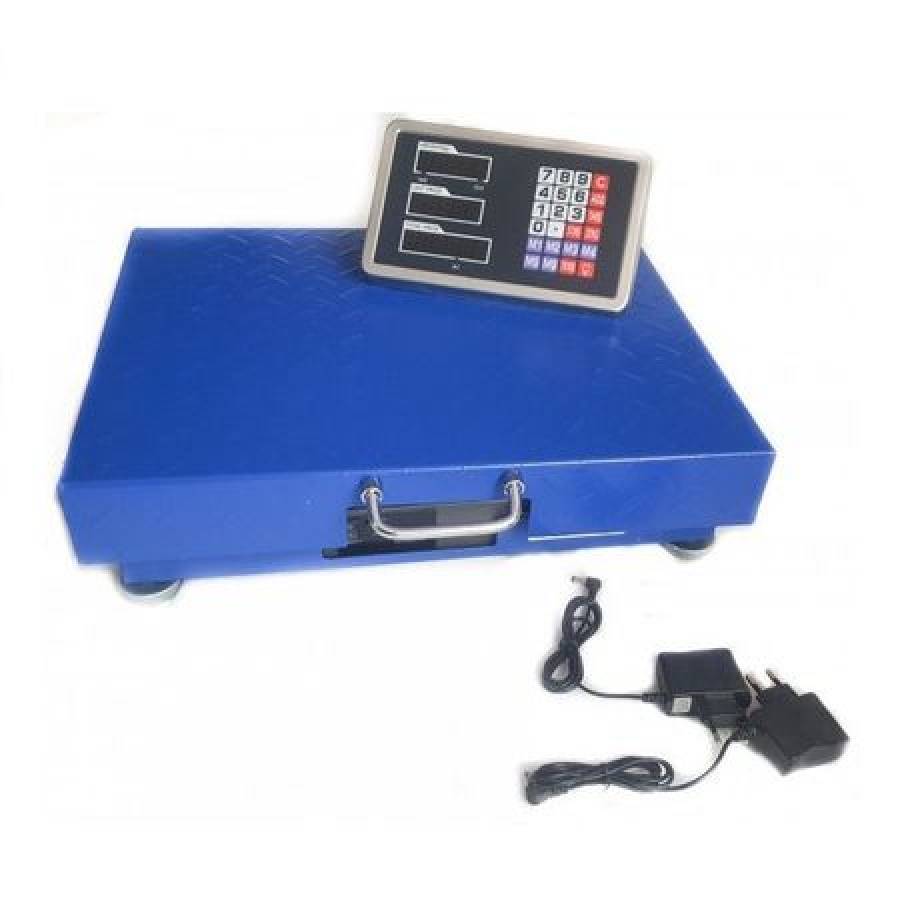 Cantar Electronic Cu Platforma Wi-fi Klausstech, Capacitate Maxima 350 Kg , Display Lcd , Modern , Albastru