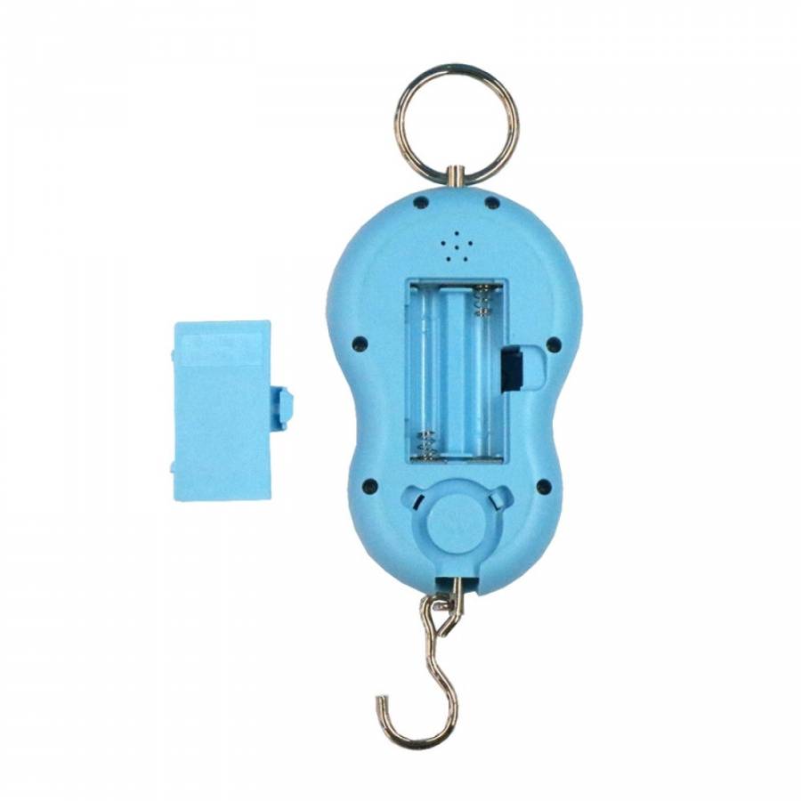 Cantar Electronic Portabil Klausstech, 50kg, Ecran Lcd, Portabil, Sisteme De Atentionare Pentru Greutate Depasita Sau Baterie Descarcata, Albastru