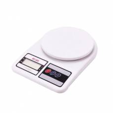 Cantar KlaussTech De Bucatarie, Display Lcd 0.6 Inch, Functie Tara, Maxim 7 Kg, G/oz, Alb