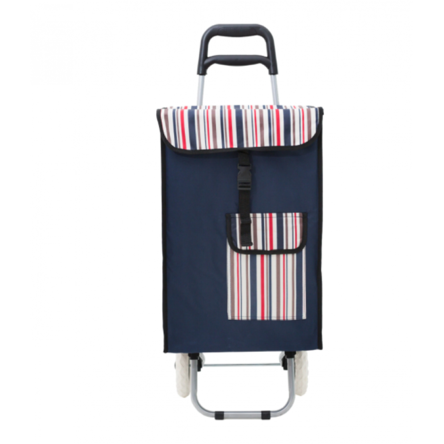 Carucior De Piata Cu 2 Roti, Klausstech, Capacitate 45l, Material Impermeabil, Cadru Din Metal, Maner Din Plastic, Multicolor