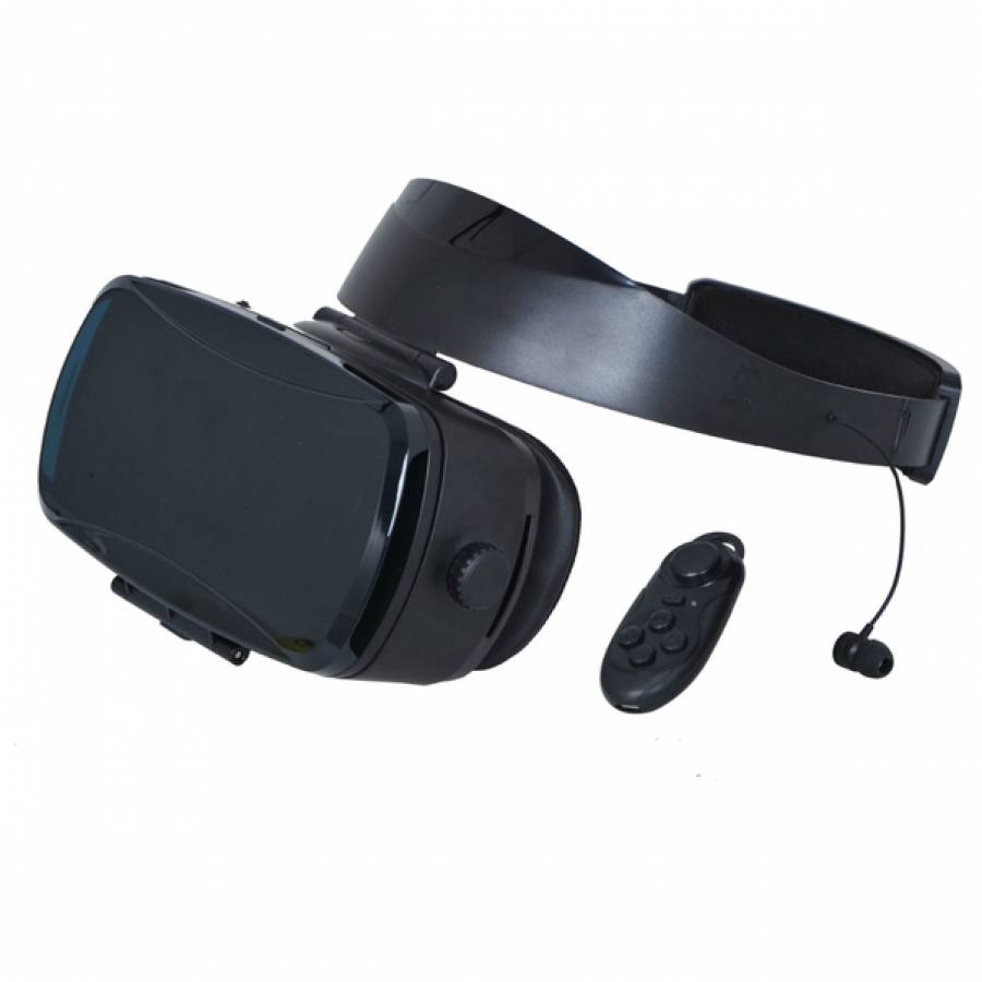 Casca Vr Cu Telecomanda Klausstech, Dimensiune Cuprinsa Intre 4.3 Inch Si 5.7 Inch, Sistem De Operare Ios Sau Android, Conexiune Prin Bluetooth 4.0, Autonomie 20 Ore, Material Plastic, 60 Mah, Negru