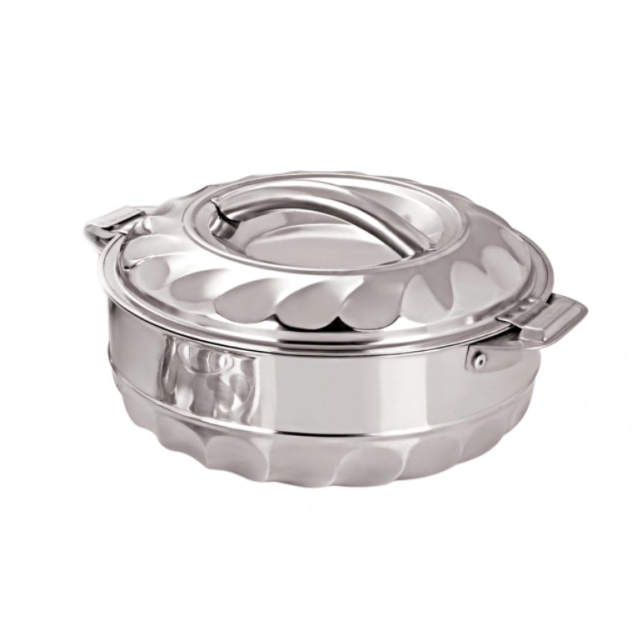 Caserola Cu Capac Din Inox, Capacitatea Caserolei De 7.5l, Mentine Caldura, Usoara, Manere Din Inox, Moderna, Argintiu