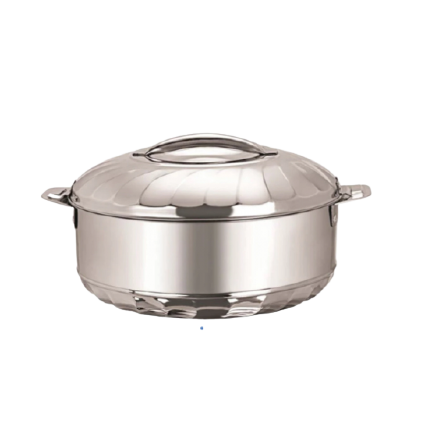 Caserola Cu Capac Din Inox, Capacitatea Caserolei De 7.5l, Mentine Caldura, Usoara, Manere Din Inox, Moderna, Argintiu
