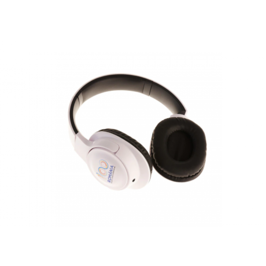 Casti Audio, Cu Fir Klausstech, Design Ergonomic, Compatibilitate Universala, Microfon, Mp3 Player, Fm, Sunet Clar Si Puternic, Over The Ear, Greutate Redusa, Alb