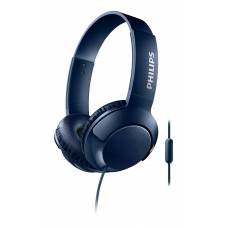 Casti Audio Cu Fir Philips Cu Microfon Si Difuzoare De 32 Mm, Pernute Moi, Supraauriculare, Pliere Compacta, 32 Ohm, Sensibiltiate 103 Db, Bass Boost, 3.5 Mm, Albastru