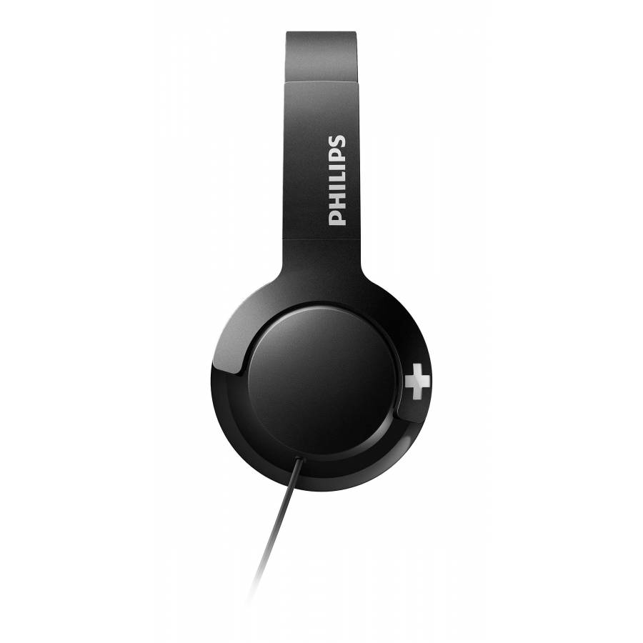 Casti Audio Cu Fir Philips Cu Microfon Si Difuzoare De 32 Mm, Pernute Moi, Supraauriculare, Pliere Compacta, Impedanta 32 Ohm, Sensibiltiate 103 Db, Bass Boost, 3.5 Mm, Negru