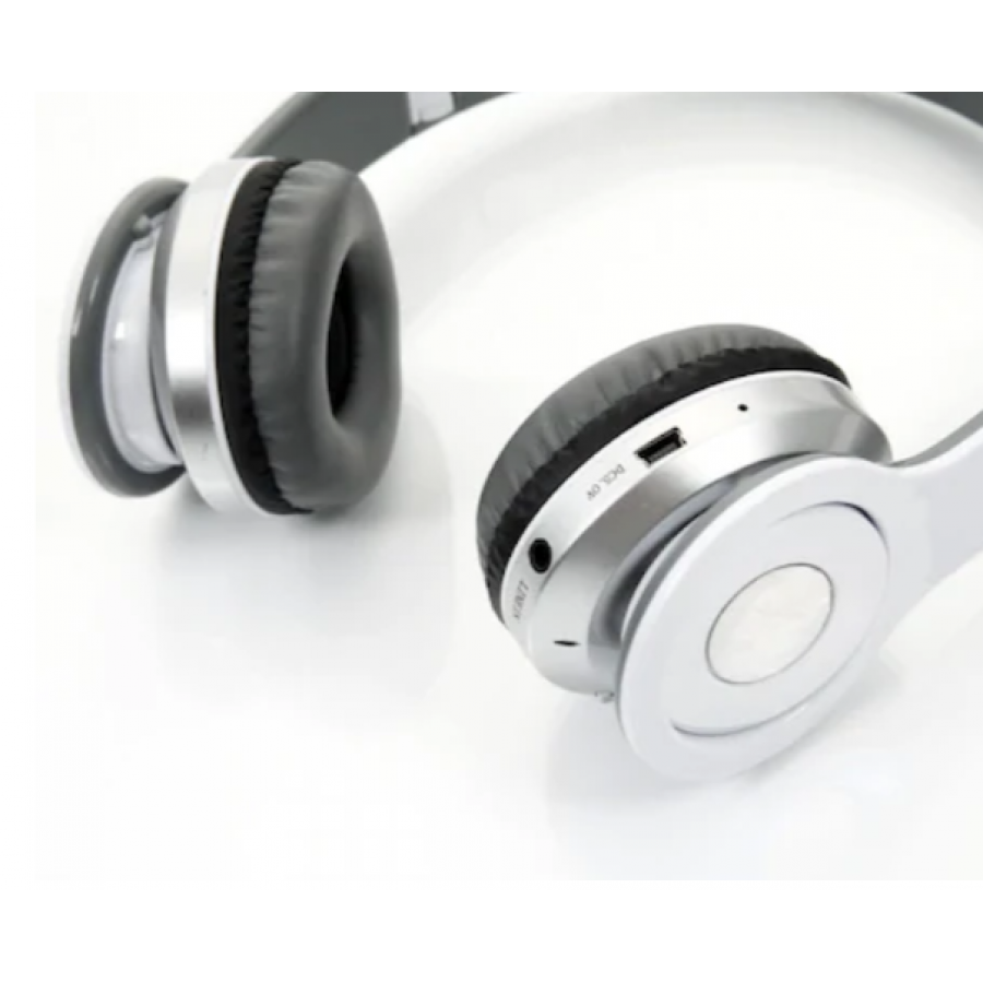 Casti Audio Cu Functia Bluetooth , Tehnologie Bass Puternic, Tip Wireless, Aux In, Tf Card, Radio Fm, Tuner Automat, Conecteare Stereo 3.5 Mm, Utilizare Multimedia, Culoare Alb