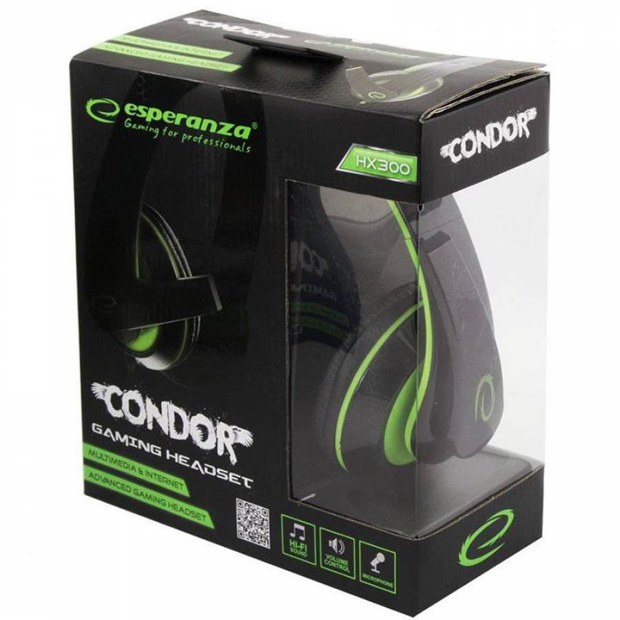 Casti Audio Cu Microfon, Gaming, Cu Fir De 2 M, Supraauriculare, Sunet Stereo, 20 Hz - 20 Khz, 105 Db, 32 Ohm, Negru/verde