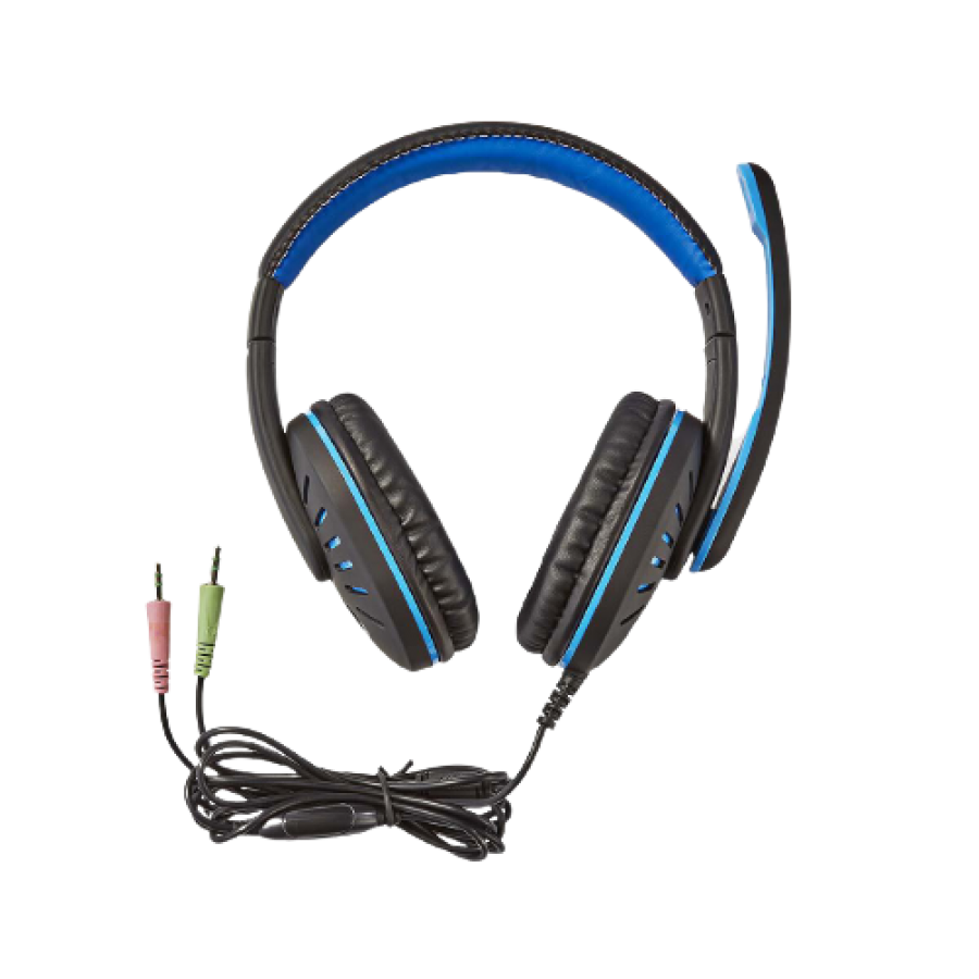 Casti Audio De Gaming, Microfon, Control Volum, Buton Mute, Plug&play, Design Ergonomic, Usor De Utilizat, Greutate Redusa, Negru/albastru