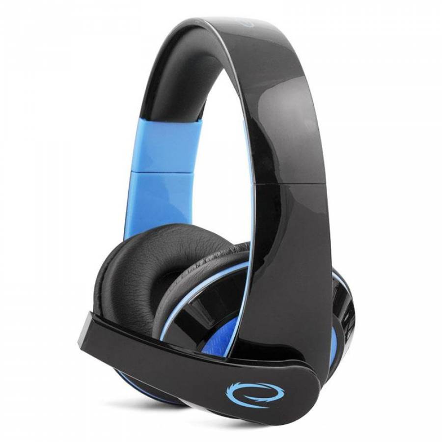 Casti Audio De Pc Cu Microfon Esperanza Condor Dm-05x6 , Tehnologie Cu Fir , Sunet Stereo, Frecventa De Raspuns 20 Hz - 20 Khz , Impedanta 32 Ohmi,albastru/negru