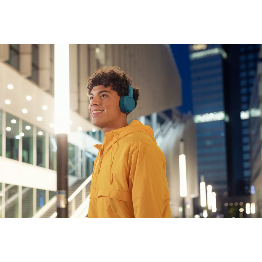 Casti Audio Philips Wireless Cu Bass Boost, Supraauriculare, Difuzoare 32 Mm, Cablu Usb-c, Autonomie 29 H, Acumulator Li-polimer, Albatru