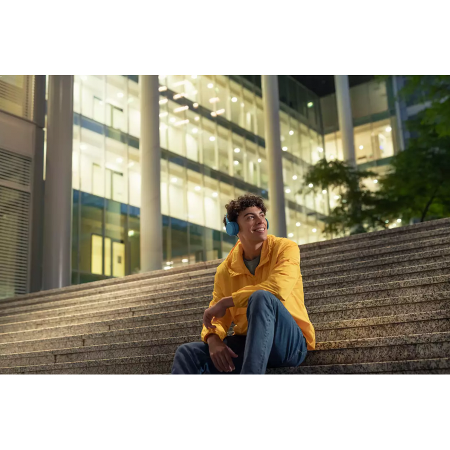 Casti Audio Philips Wireless Cu Bass Boost, Supraauriculare, Difuzoare 32 Mm, Cablu Usb-c, Autonomie 29 H, Acumulator Li-polimer, Albatru