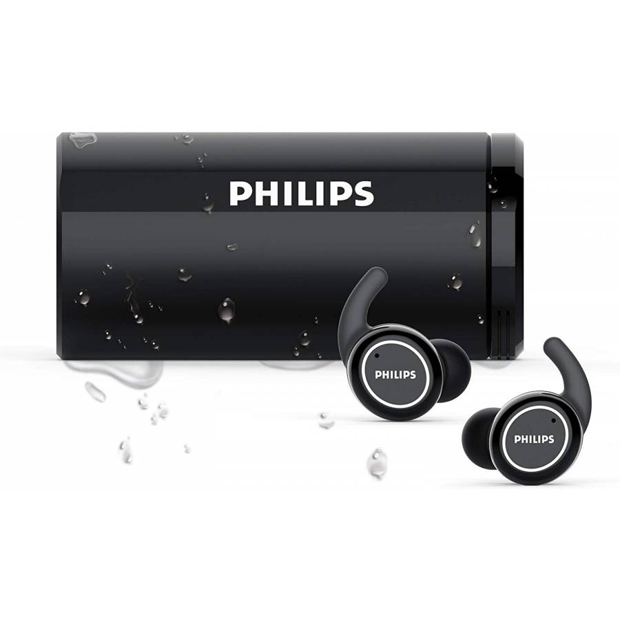 Casti Audio Philips Wireless Intraauriculare Cu Bluetooth 5.0, Difuzoare 6 Mm, Autonomie 6 Ore, Control Volum, Gestionare Apel, Sensibilitate 94 Db, Negru