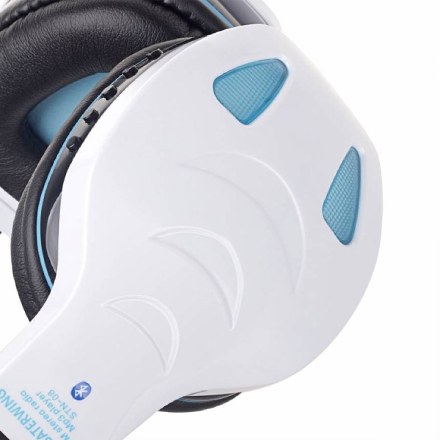 Casti  Audio Profesionale, Cu Bluetooth 3.0, Difuzor 40 Mm, Bass Puternic, Albe, Functie Telefon