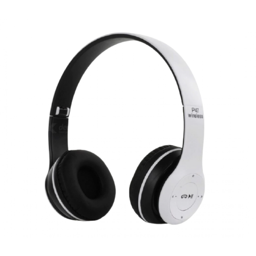 Casti  Klausstech Audio Wireless, Compatibilitate Universala, Bluetooth, Microfon, Radio Fm, Mp3, Sunet Clar Si Puternic, Alb/negru