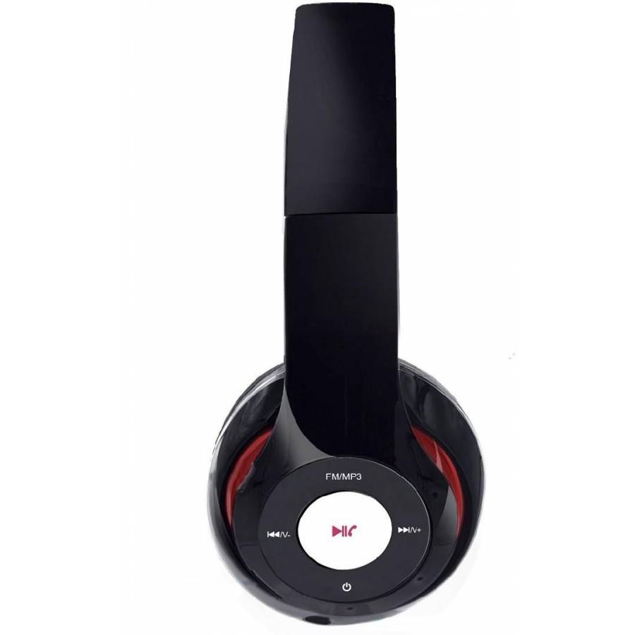 Casti Audio Wireless Klausstech, Design Ergonomic, Compatibilitate Universala, Bluetooth, Microfon, Mp3 Player, Fm, Sunet Clar Si Puternic, Slot Card, Greutate Redusa, Negru