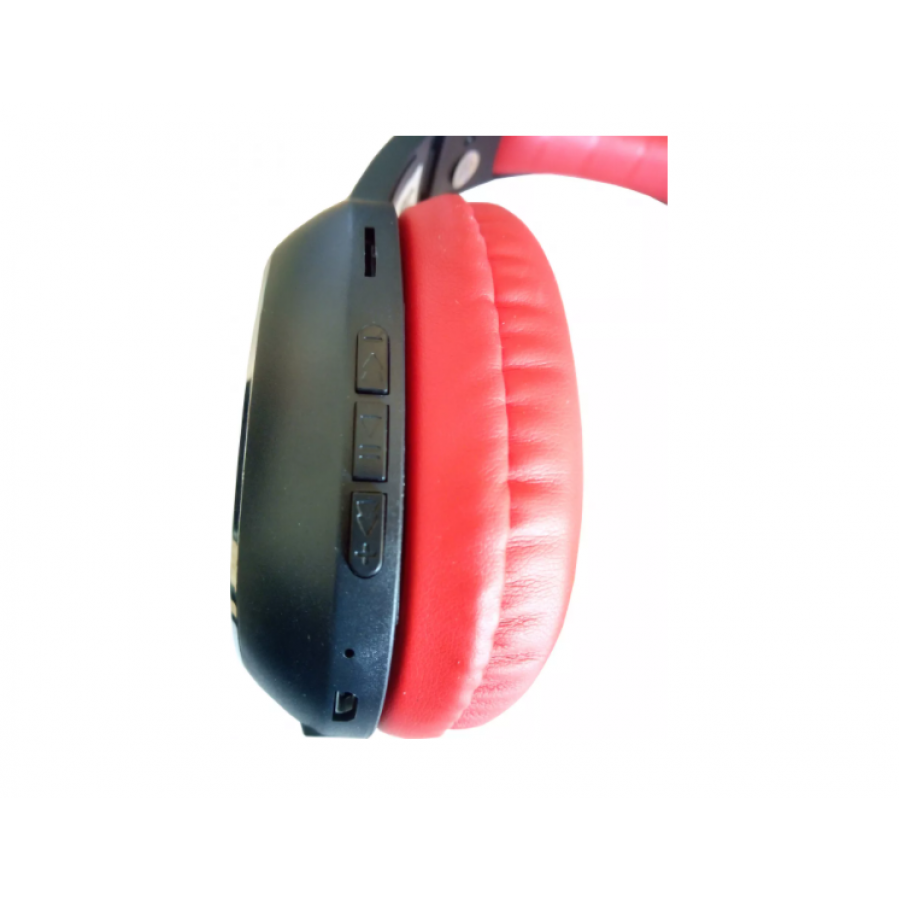 Casti Audio Wireless Klausstech, Design Ergonomic, Compatibilitate Universala, Bluetooth, Mp3 Player, Microfon Incorporat, Tf Card, Fm, Sunet Clar Si Puternic, Greutate Redusa, Usor De Folosit, Pliabile, Negru/rosu