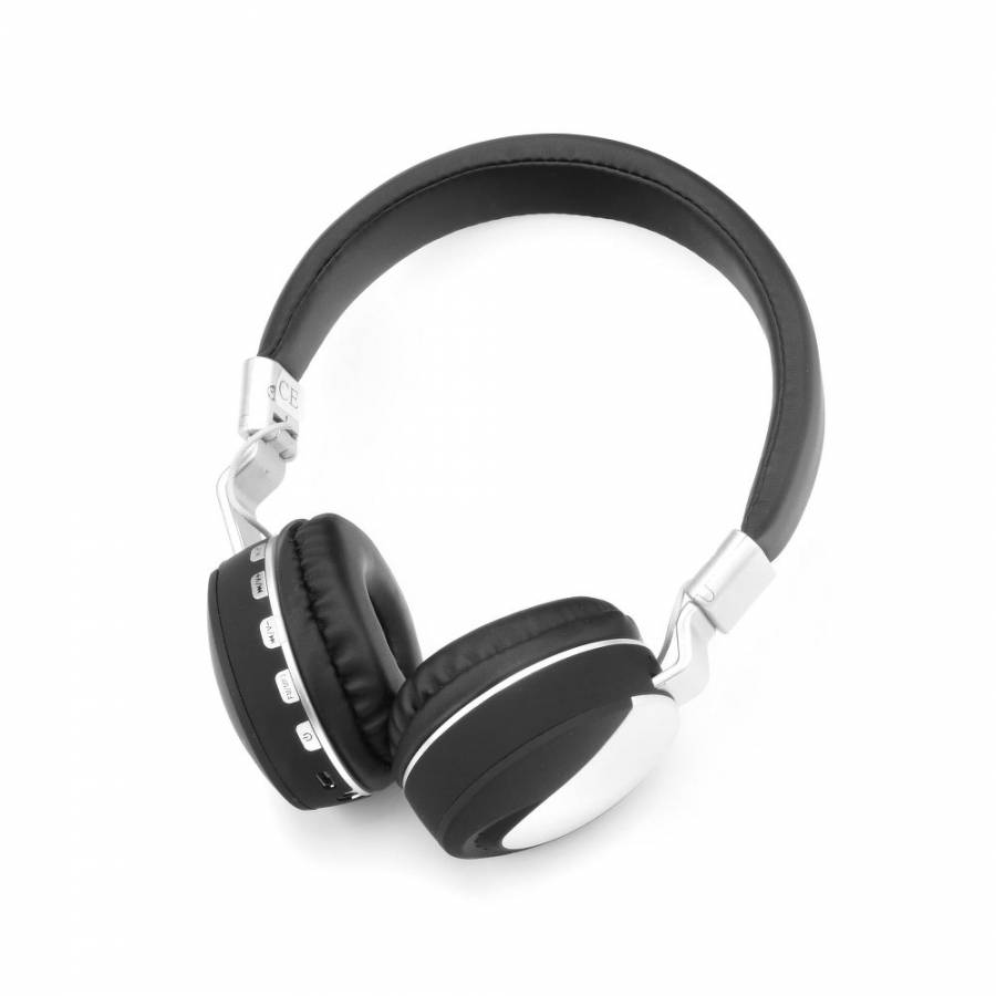 Casti Audio Wireless Klausstech, Design Ergonomic, Compatibilitate Universala, Bluetooth, Tf Card, Mp3 Player, Fm, Sunet Clar Si Puternic, Greutate Redusa, Control Volum, Negru/alb