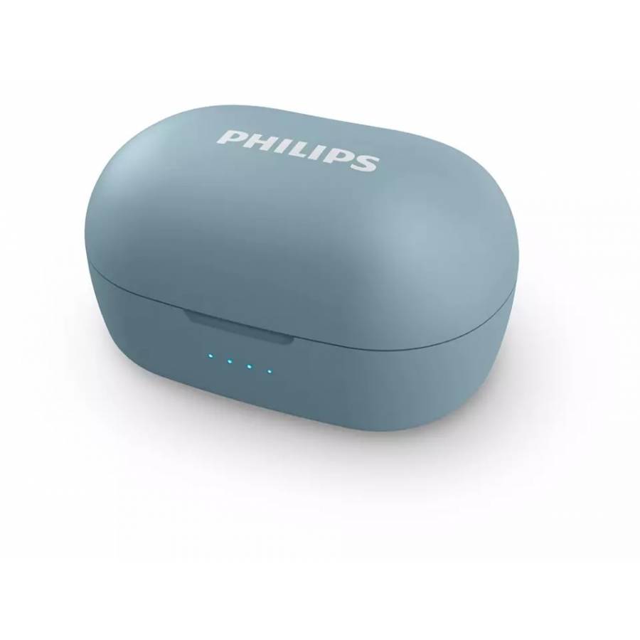 Casti Audio Wireless Philips Cu Design Inchis, Difuzoare 6mm, Bluetooth 5.1, Microfon, Baterie Litiu-ion, 90 Db, Gestionare Apel, Albastru