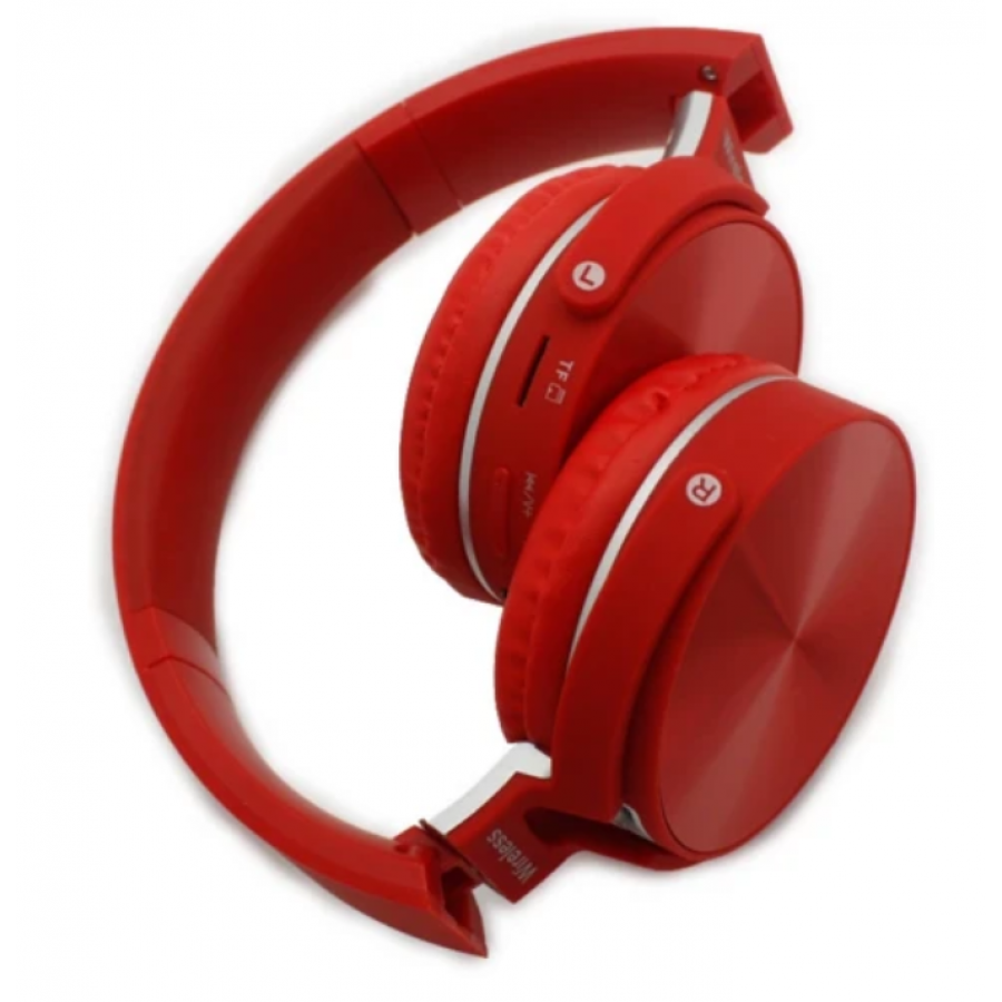 Casti Audio Wireless Klausstech, Radio Fm Mp3, Super Bass, Reducere Zgomot Ambiental, Microfon, 32 Ohmi, Sensibilitate 114 Db, 20 - 2000 Hz, Rosu