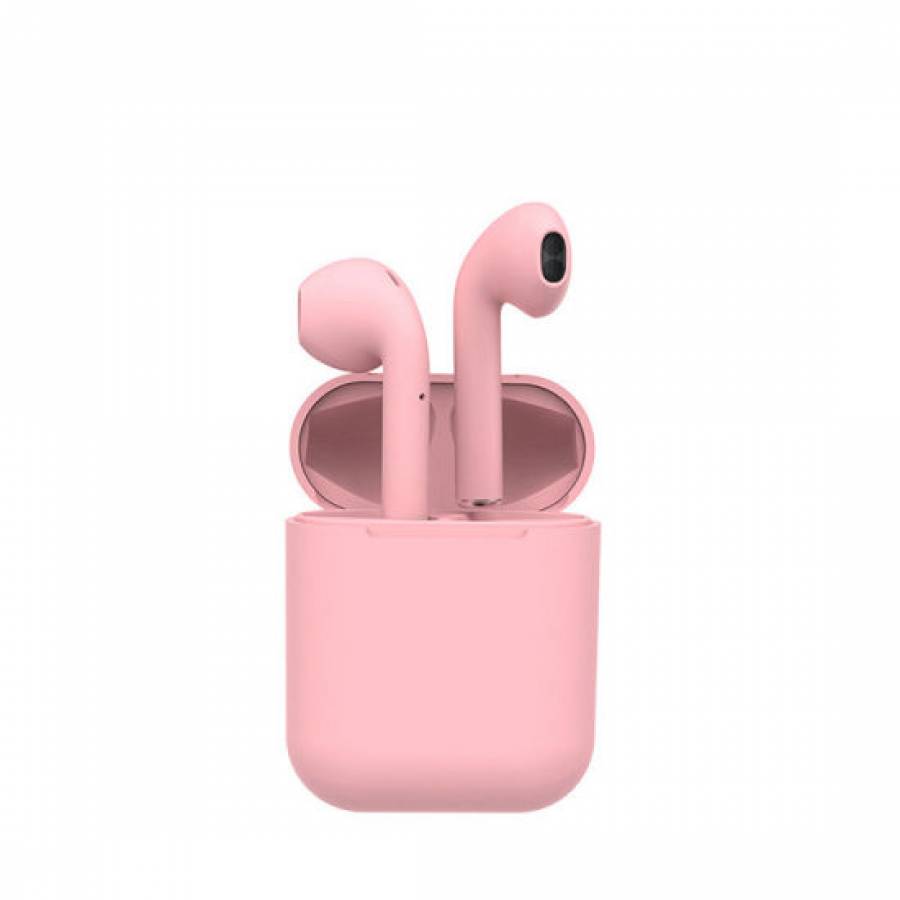 Casti KlaussTech Bluetooth V5.0 Airpods, Carcasa De Incarcare, Autonomie 4 Ore, Incarcare 70 Min, Utilizare Usoara, Design Ergonomic, Moderne, Culoare Roz