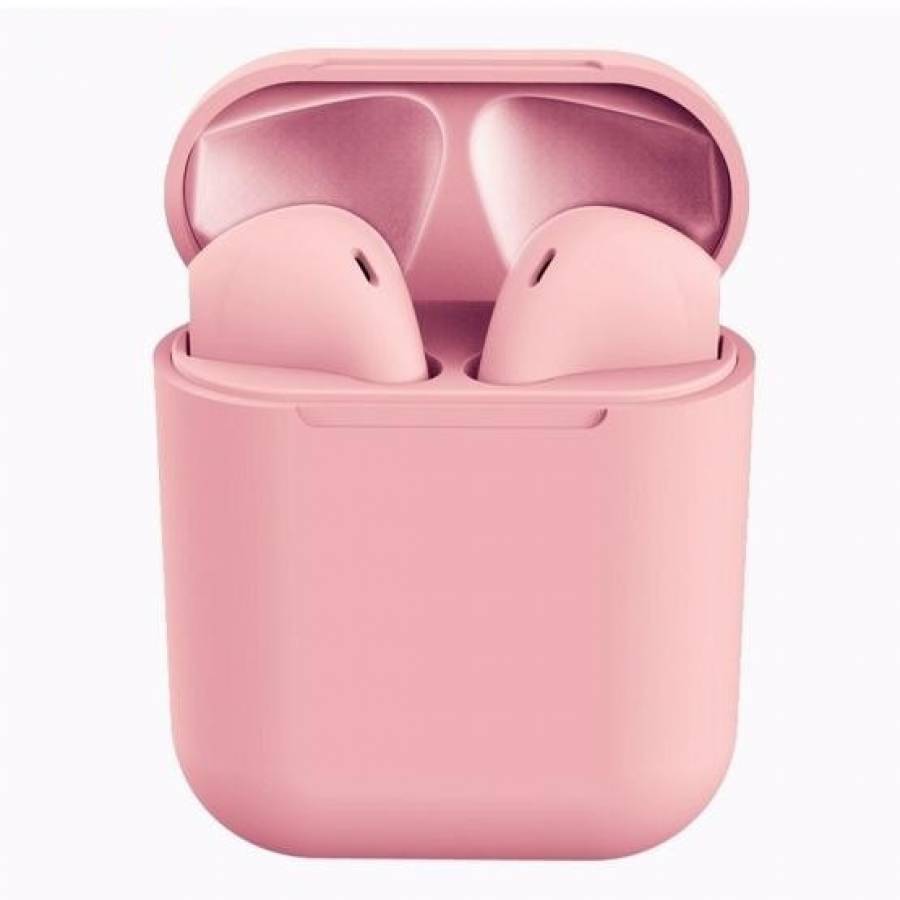 Casti KlaussTech Bluetooth V5.0 Airpods, Carcasa De Incarcare, Autonomie 4 Ore, Incarcare 70 Min, Utilizare Usoara, Design Ergonomic, Moderne, Culoare Roz
